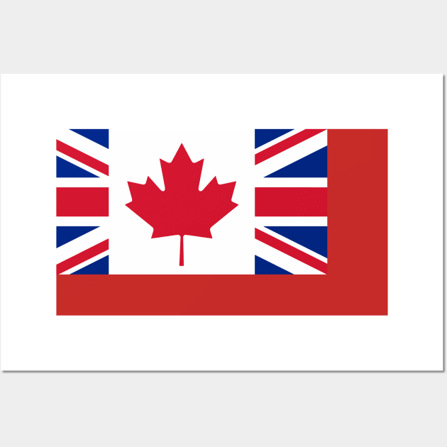 Canada - U.K. Flag Mashup Wall Art by phneep